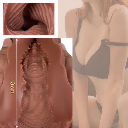 Nyx - Lebensechte Taschenmuschi, weiches und haltbares Material, realistisch strukturierte Vagina und enger Anus, 2-in-1-Löcher