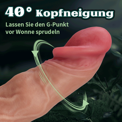 Dreifach-Funktion: Klopfen, Rollen, Vibrieren; realistischer, abnehmbarer Dildo