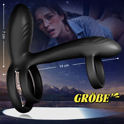 【Neu! 】Warren – 10 Rotationen + 10 Vibrationen Premium-Penisring mit Doppelring