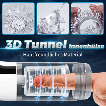 【Neue】9 Saugen&Schieben&Drehen LCD-Masturbator Cup mit Sprachfunktion