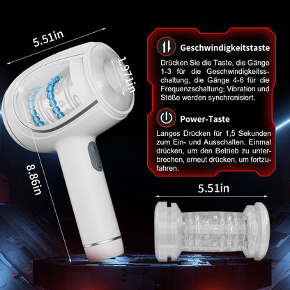 Handheld Automatische 6 Frequenz schiebende Vibration Männlich Masturbator