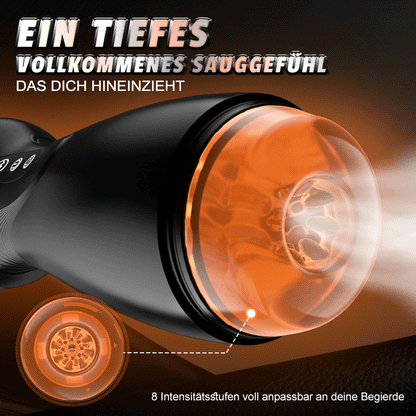 Evolution-8 Sucking 10 Vibrating One Touch Orgasm Digital Vacuum Masturbator