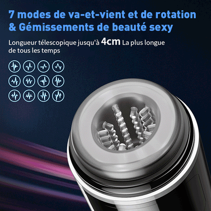 【HOT!】Chainsaw - Deepthroat automatischer teleskopdrehunger Masturbator mit Saugnapf