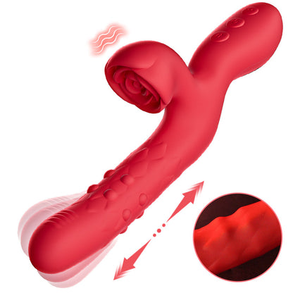 Acmejoy - 7 Vibrator G -Spot stimuliert mit rosa Klitoris, die drückt