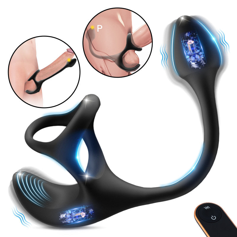 Anal Plug kugelförmiger Vibrationsstimulator mit Penisringe