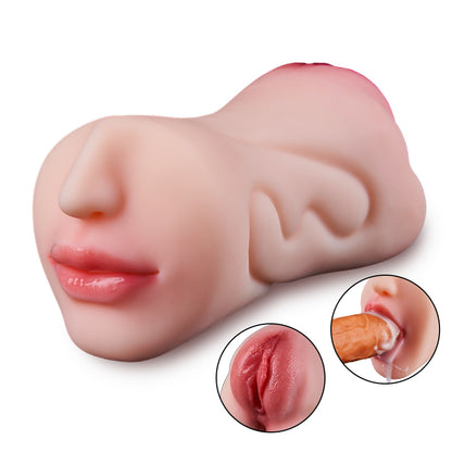 3D Texture Clitoris Oral Sex Toy Stroker 2 In 1 Pocket Pussy 0.8KG