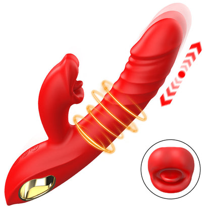 4-in-1-G-Punkt-Vibrator, lippenbeißende Klitorisstimulation, Sexspielzeug für Frauen und Paare