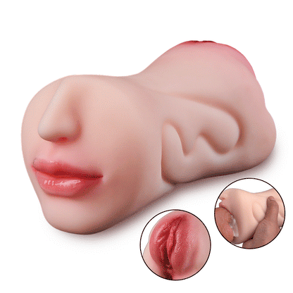 3D Texture Clitoris Oral Sex Toy Stroker 2 In 1 Pocket Pussy 0.8KG