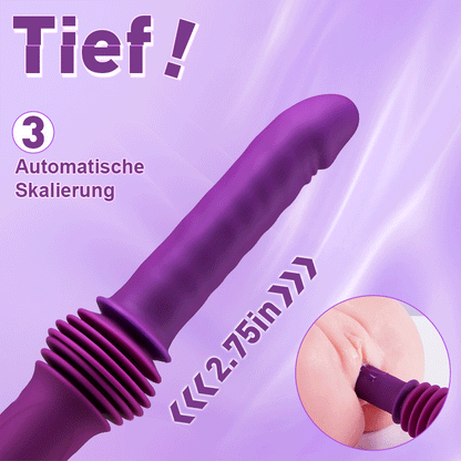 Verbesserter 4,33-Zoll-Extra-Langer Dildo mit 145° Einstellbarer Basis, Erwärmung und Vibration