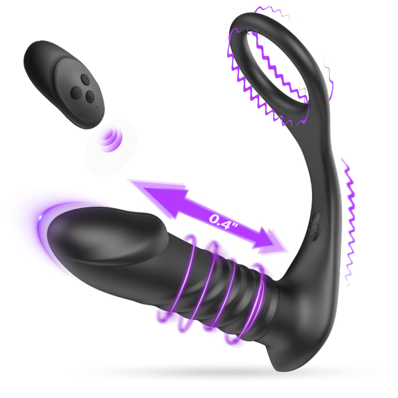 【Anfänger】SIEG 3*10 Stoßen Vibrieren Eichel Prostata Vibrator Silikon