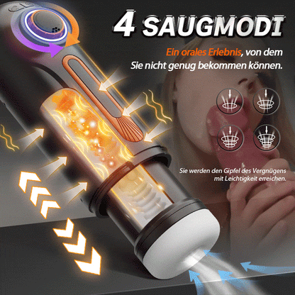 Alien – 6-in-1 Masturbator mit Stoßbewegung, Vibration & Wärmefunktion, Blowjob-Gefühl mit 4 Saugmodi