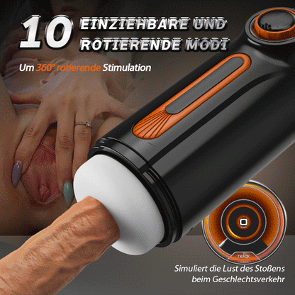 Alien – 6-in-1 Masturbator mit Stoßbewegung, Vibration & Wärmefunktion, Blowjob-Gefühl mit 4 Saugmodi