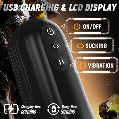 Captain - 5 Sucking 10 Vibrating Simulated Vagina Eingang Männliche Masturbation Cups