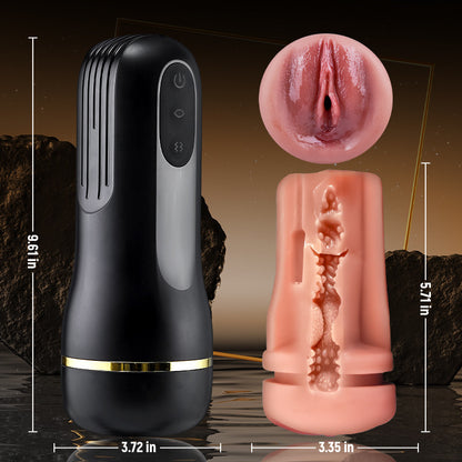 Captain - 5 Sucking 10 Vibrating Simulated Vagina Eingang Männliche Masturbation Cups