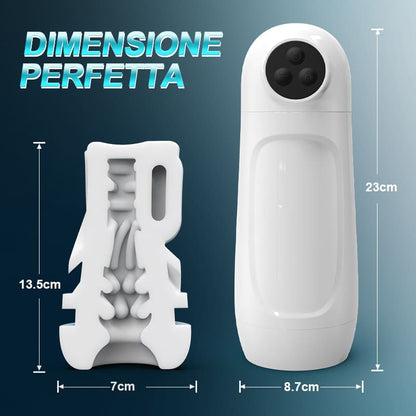 Skyline-10 Saugvibrationsstufen, Ein-Knopf-Aktivierung, App-gesteuerte Mehrpunktmassage, Masturbator für Männer