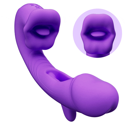 Isolde – Verbesserter, mundförmiger Klitoris-Zungen-Leck-G-Punkt-Vibrator