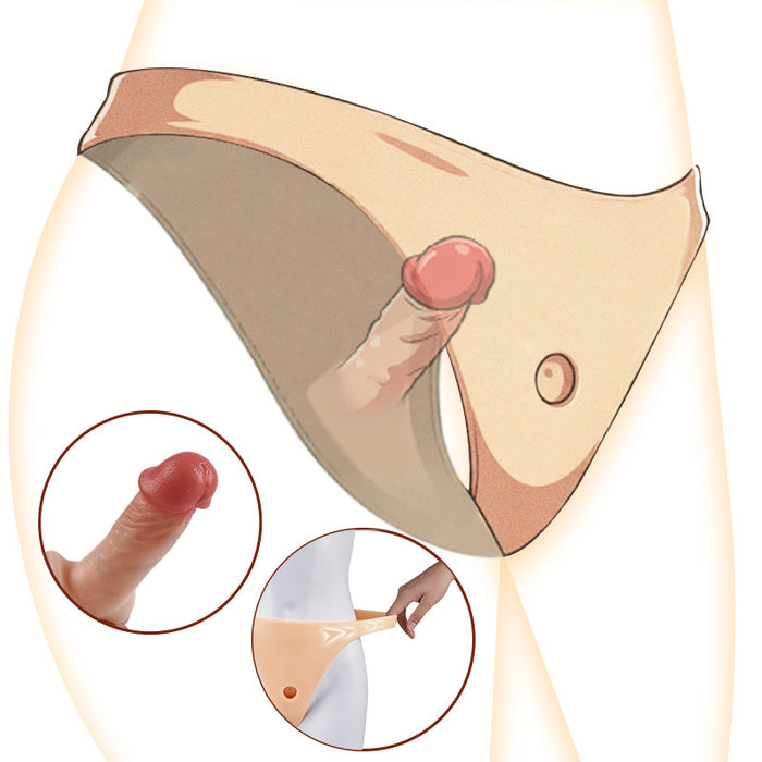 Artemis - Tragbare Unterwäsche mit 4,3'' Anal-Dildo für lesbische Paare