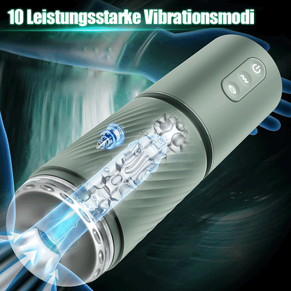Abyss - 10 Saug- & 10 Vibrations-Vakuum-Penis-Pumpe Vergrößerungspumpe männlicher Masturbator