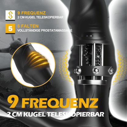 9 Wackelndes, schwingendes und vibrierendes Prostata-Massagegerät mit Penisring