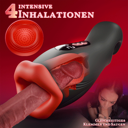 Verzauberung - 9 Vibrationen 4 Saugungen Klammernde Saugung Oralsimulation Männer-Masturbator