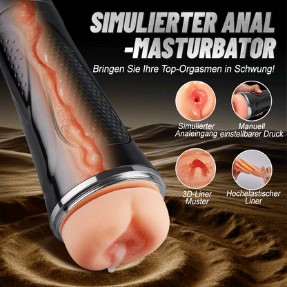 Anal Bliss Pro-Simulierter Kanal mit Pellet-Gefühl Anal Entrance Manual Squeeze Male Masturbator