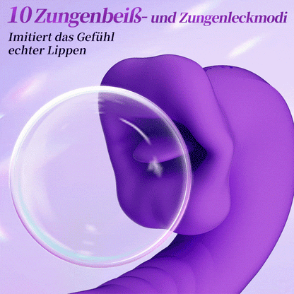 Isolde - Verbesserter mundförmiger 3-in-1-G-Punkt-Vibrator zum Flattern, Beißen und Zungenlecken