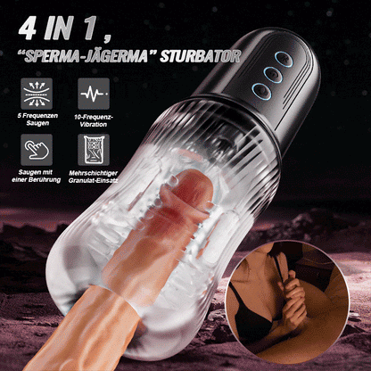 Sperma Jäger- 4 in 1 Deep Throat Trainer Master Auto & Manual Sucking Electric Masturbator