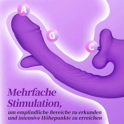 Isolde - Verbesserter mundförmiger 3-in-1-G-Punkt-Vibrator zum Flattern, Beißen und Zungenlecken