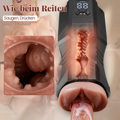 Captain Titan – Masturbator mit 5 Saugstufen 9 Vibrationsmodi realistischem Reiter- & Druckgefühl für intensiven Höhepun