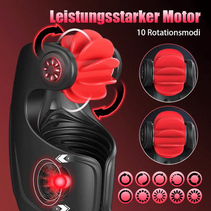 10 Klopfen & Vibration 10 Rotationen Tornado Masturbator Trainer