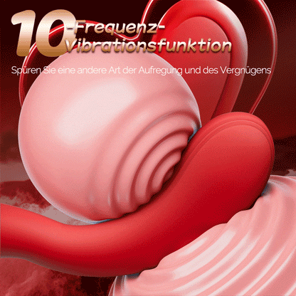 Little Rose - 10-Frequenz-Biss, 10-Frequenz-Vibration, weiblicher Vibrator aus ultraweichem Material
