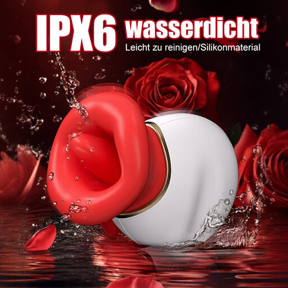 Mund Zunge 4-in-1 Lecken & Beißen & Saugen & Vibrator für Klitorisstimulation