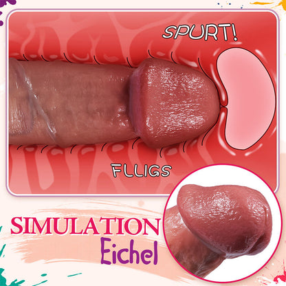 9,8 Zoll realistischer Silikondildo, freihändiges Spielen, realistischer G-Punkt-Analstimulator