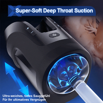 Leten- Thunder fleischiger teleskopischer vibrierender automatischer männlicher Masturbator Blowjob Stroker