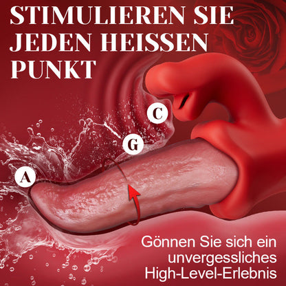 Vesper - Tiefes Zungenleck-Vibrator für verlängertes Vergnügen mit 10 Wellenbewegungen & 10 Klitoris-Vibrationen – G-Punkt