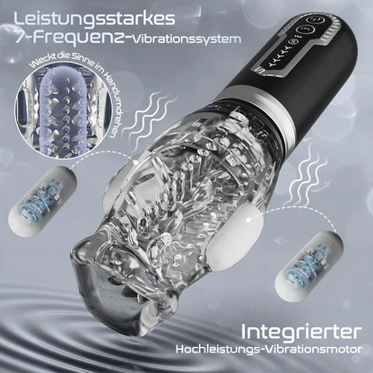 Amber - 7 Vibrierender 5 Rotierender Stoß-Blowjob-Masturbator