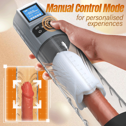 Penispumpe mit 10 Vibrations- und 6 Saugmodi, Penisverlängerung für Männer