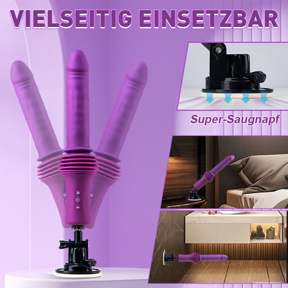 Verbesserter 4,33-Zoll-Extra-Langer Dildo mit 145° Einstellbarer Basis, Erwärmung und Vibration