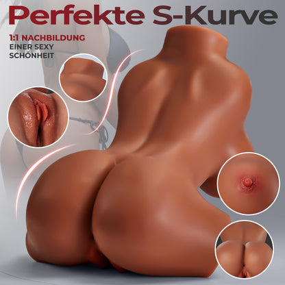 Callie 2.7KG 3 IN 1 Doggystyle Braun Realistischer Sexpuppe