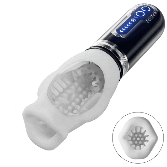 Tornado 3.0 - Dual Motor Oralsex Analoger Masturbator 7 Vibrationen 5 Retraktionen 5 Rotat