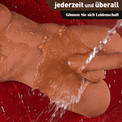 (Vorverkauf bis 4. Dez.) Lauren – Realistischer Hintern mit Dildo und engem Hodenloch, weizenfarbenes Unisex-Sexspielzeug