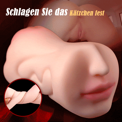 3D Texture Clitoris Oral Sex Toy Stroker 2 In 1 Pocket Pussy 0.8KG