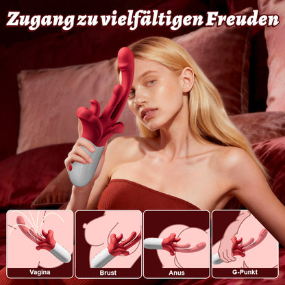 Tindra – neu verbesserter 4-in-1 Zungenleck-, Schwing-, Heiz- und G-Punkt-Vibrator für Frauen