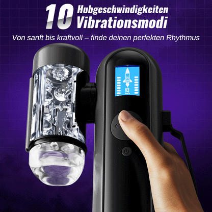 Nex - App-ferngesteuerter interaktiver Masturbator, 10 Vibrations- und 10 Hubmodi, 360° enge Umschließung