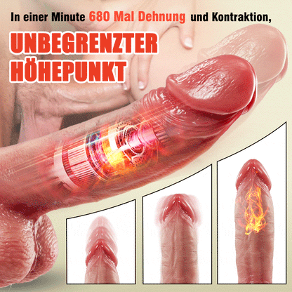 Ein kräftiger, schnell ausfahrender Vibrator für leichtes Erreichen des Höhepunkts mit Heizfunktion