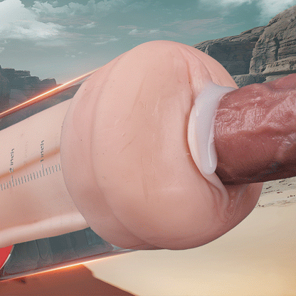 Acmejoy S-HANDE Vagina-förmige Hülle 3 Saug- und 9 vibrierende Penisvergrößerungspumpen