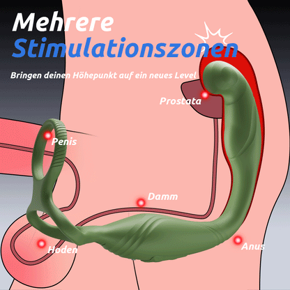 【Pro-Safety-Silikon-Serie】Vibrierender Prostata-Massager für Paare und Gay-Vergnügen