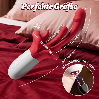 Tindra – neu verbesserter 4-in-1 Zungenleck-, Schwing-, Heiz- und G-Punkt-Vibrator für Frauen