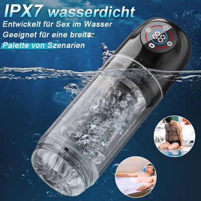 Poseidon-Bath Masturbator 3-in-1 7 Saugens + 7 Drehungens Der König der Wassermasturbation