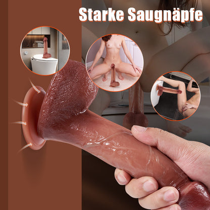 SPARTAN Ultrarealistischer Stoßen Rotieren Vibration 23CM Dildo 4 in 1